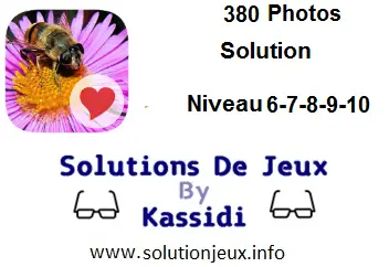 380 Photos niveau 6-7-8-9-10 solution