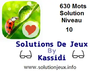 Solution 630 Mots Niveau 10