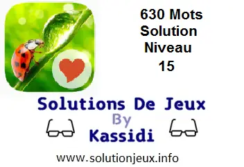 Solution 630 Mots Niveau 15