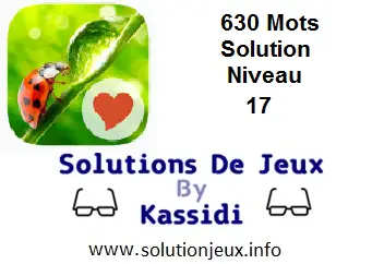 Solution 630 Mots Niveau 17