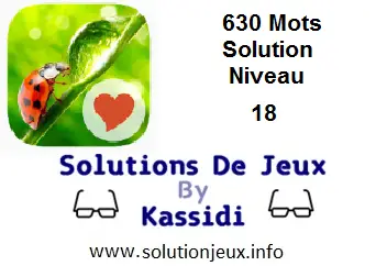 Solution 630 Mots Niveau 18