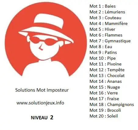 Solution-Mot-Imposteur - Niveau 2